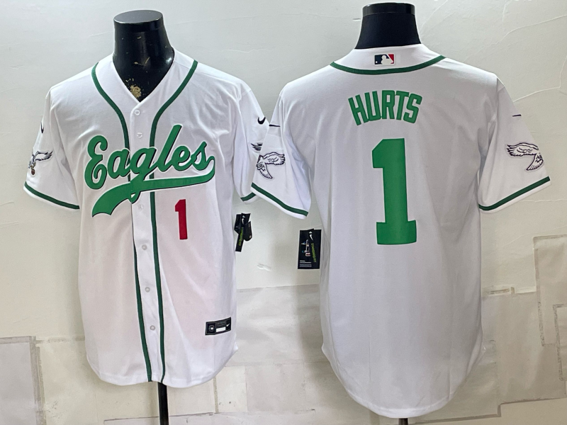 Men 2026 Philadelphia Eagles #1 Hurts white Nike Limited NFL Jersey 082800121